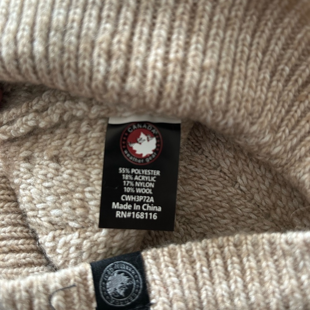 Black and Tan Knit Beanie Set - Picture 3 of 4